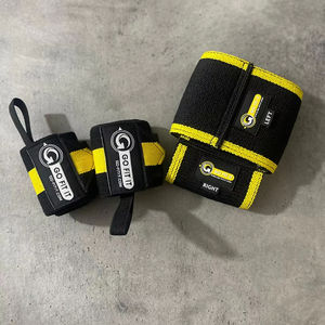 Bandes de maintien pour poignets avec manchette de compression en néoprène et sangle élastique en forme de 8 pour la musculation et l'haltérophilie - Product Image 1