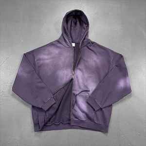 Vente directe usine, prix de gros, sweats à capuche basiques pour hommes effet délavé, sweats à capuche pour hommes effet délavé avec logo personnalisé, meilleur fournisseur d'usine - Product Image 1