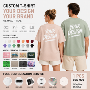 220 Grams Heavy Weight 100% Cotton Unisex Oversized Anti-Wrinkle Casual Summer T-Shirt with Custom Logo Silk Screen Printing OEM - Product Image 3