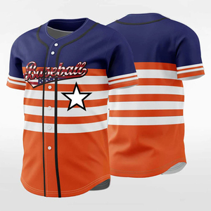 Custom Sublimated Breathable Baseball Jersey Button <b>Down</b> Shirt Sports Personalized Sublimated Name Number Baseball Team Jersey - Product Image 4
