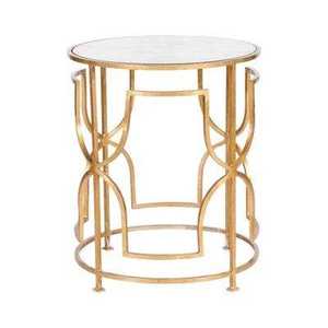 Mesa de Centro Moderna y Portátil con Tapa Cuadrada de Metal y Base de Metal Plateado para Decoración de Sala de Estar y Villas - Product Image 1