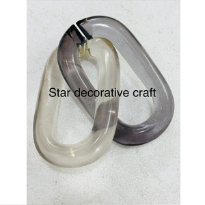 Luxury Resin Chain Link <b>Wall</b> Hanging Decoration Transparent Modern Interior Accent Oval Shape Casting Technique for Living - Product Image 1