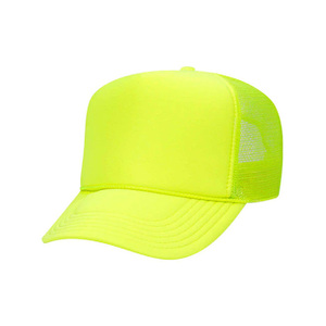 Custom Neon Yellow Foam Mesh Trucker <b>Hat</b> Y2K Outdoor High Visibility Fashion Beach Cycling Wholesale Bulk ODM - Product Image 1