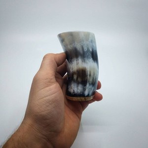 Horn Beer <b>Mugs</b> Set of 3 Vintage Handcrafted Natural Horn Drinking Glasses for Beer Bachelor Party Durable - Product Image 4