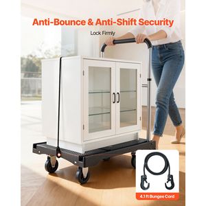 Carrello Pieghevole con Ruote Girevoli, Capacità 150 kg, Piattaforma Mobile per Trasporto - Product Image 6