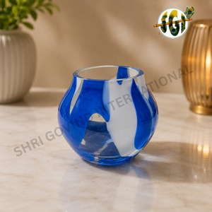 Élégant Porte-Bougie Carré en Verre Fait Main Résistant à la Chaleur pour Centre de Table Décoration de Mariage - Product Image 5