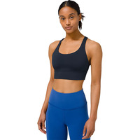 Débardeur de yoga pour femme en 100 % nylon, respirant, avec soutien moyen, dos nageur, rembourré, pour le sport et la course, avec logo personnalisé
