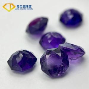 Màu Tím Độc Đáo Đá Pha Lê <span class=keywords><strong>Rose</strong></span> Cut Octagon Mặt Đá Quý Lỏng Pha Lê Hạt - Product Image 4