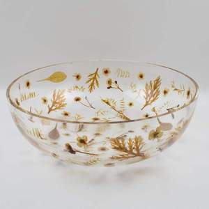 Bol à fruits en verre rouge de luxe, décoratif, à bord ondulé, pour service, centre de table, rangement, pièce de décoration esthétique, Art HD - Product Image 4