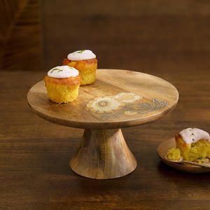 Support à gâteau en bois naturel, fait main, écologique, directement de l'usine, pour les commandes en gros, les boulangeries, les restaurants, les hôtels, les événements - Product Image 5