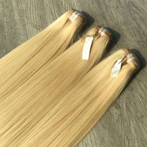 Vente en gros 100% Paquets de tissage de cheveux Remy vietnamiens Blonde Os Droite Super Qualité Haut de Gamme Cheveux Bruts au Prix - Product Image 5