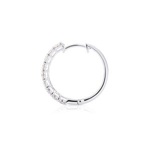 ต่างหูเพชรเลี้ยงในห้องปฏิบัติการ 1 กะรัต รับรองโดย IGI ตัวเรือนทอง 10 กะรัต ชุบโรเดียม ดีไซน์เรียบหรู สวมใส่ได้ทุกวัน เครื่องประดับคุณภาพสูง รับผลิตแบบ OEM - Product Image 2