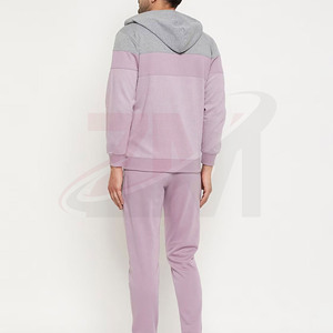 Conjuntos Deportivos de Felpa de Algodón para Hombre 2026, Trajes Deportivos Personalizados con Chaqueta Cortavientos y Cremallera Completa con Logotipo Impreso Personalizado - Product Image 4