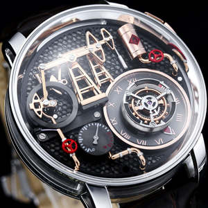 Reloj JC con Bomba de Aceite, Caja de Acero Inoxidable 316L, Movimiento Mecánico Automático, Cristal de Zafiro, Correa de Cuero, Reloj para Hombre - Product Image 2