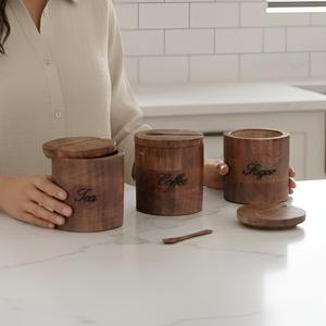 Cuencos de Madera de Lujo para Sal y Pimienta, Artesanía India, Utensilios Desechables para Especias y Hierbas, para Almacenamiento de Condimentos o como Regalo - Product Image 6