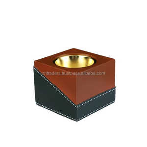 Quemador de carbón de incienso artístico Mabkhara árabe de cuero elegante con tapón de anís de cuero para un ambiente religioso sereno - Product Image 1