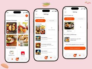 Développement d'applications mobiles RoyalCraft Recipe pour Android et iOS avec tutoriels vidéo de cuisine, planificateur de repas, listes d'épicerie, profils d'utilisateurs - Product Image 4