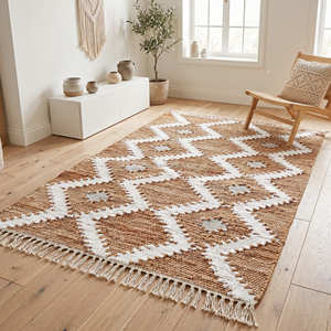 Black Diamond Wool Kilim Area <b>Rug</b> for Living Room Scandinavian Modern Farmhouse & <b>Rustic</b> Home - Product Image 2