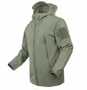 Chaqueta Táctica de Camuflaje para Hombre, con Capucha, Impermeable, Transpirable, Resistente al Viento, Ignífuga, de Secado Rápido, con Tela de Velour para Actividades al Aire Libre - Product Image 3