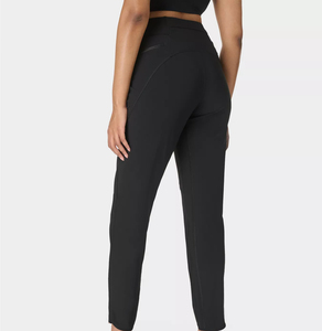 Pantalones Deportivos de Cintura Alta para Mujer, de Color Sólido, con Bolsillos, Nueva Colección, Alta Calidad - Product Image 2