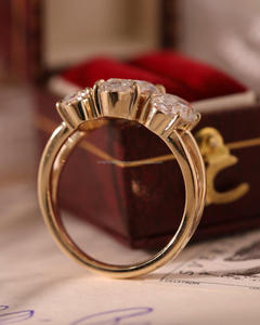 Arin /18K/14K ทองพร้อมใบรับรอง GIA/IGI เพชรธรรมชาติทันสมัยหรือออกแบบเองด้วยแหวนเพชร MOQ ต่ำ - Product Image 3