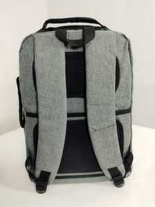 Grey and Black Laptop <b>Backpack</b> with USB Charging Port, Modern <b>Business</b> Travel <b>Backpack</b> with Multiple Zipper Compartments - Product Image 3