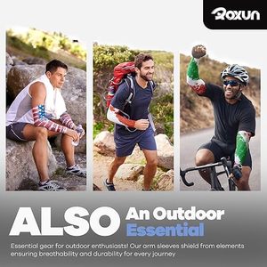 American Flag Printed <b>Arm</b> <b>Sleeves</b> UPF50+ Sun Protection <b>Compression</b> Cooling <b>Sleeve</b> for Men Outdoor Sports - Product Image 4