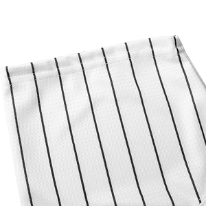 Classic White Pinstripe <b>Baseball</b> Jersey with Black Pinstripes Traditional Full Button Style Performance Apparel - Product Image 4