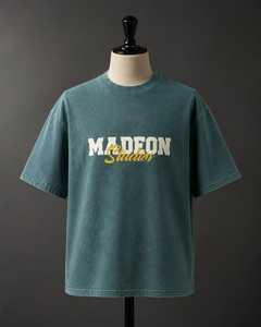 เสื้อยืดโอเวอร์ไซส์ผู้ชาย แบรนด์ Madeon Studios ผ้าฝ้าย แขนสั้น คอกลม สไตล์ลำลอง สตรีทแวร์ พิมพ์ลายโลโก้ด้านหน้า - Product Image 4