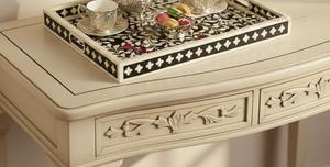 Plateau Feng Shui de Luxe Fait Main Écologique avec Incrustations en Os – Design Décoratif Élégant, Qualité Supérieure pour la Maison et la Cuisine (Idéal pour Servir) - Product Image 3