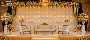 Elegante Panel de Fondo Jharokha Blanco para Decoración de Escenarios de Boda y Eventos de Recepción a Precios de Mayorista para Exportadores - Product Image 3