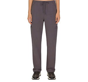 Unisex Gray Cotton Cargo <b>Scrub</b> <b>Tops</b> with Drawstring Waist Multiple Pockets Needle Detection Seamless Fusing for Hospital Use - Product Image 5