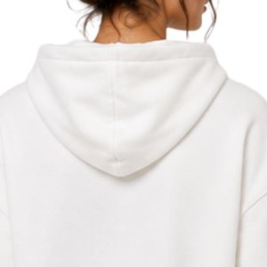 Sweat-shirt oversize blanc pour femme avec motif de dés en strass, en molleton de coton premium, décontracté, streetwear d'hiver - Product Image 4
