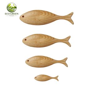 Decoración de Peces de Madera Estilo Japonés, 15 cm, Madera de Fresno Natural, Adorno de Peces Pintado a Mano para Decoración del Hogar - Product Image 5