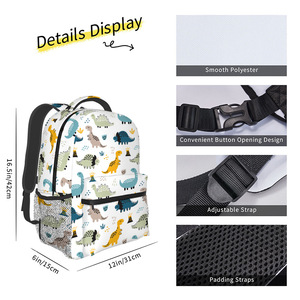 Blank Polyester Sublimation Backpack Custom Logo School Bag Travel Laptop Backpack Supplier Wholesale Bulk SBP-0074 - Product Image 4