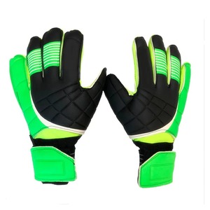 Guantes de Portero de Fútbol de Alta Calidad, Negros y Verde Neón, de Látex, Antideslizantes, Transpirables, con Correa de Muñeca Ajustable, Unisex - Product Image 1