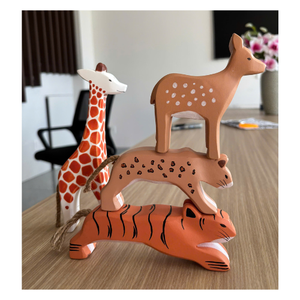 Jouet en bois en forme de champignon pour enfants, sûr et créatif, artisanat en bois sculpté à la main - Product Image 1