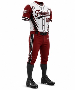 <b>Baseball</b> Uniform Men's Short Sleeve Sublimated Jersey with Pants Moisture Wicking Athletic Fit All Seasons - Product Image 4