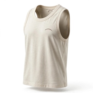 เสื้อกล้ามคอกลมแขนกุดผู้ชาย สีพื้น ผ้าฝ้ายระบายอากาศ ใส่สบายๆ - Product Image 1