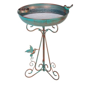 Nouvelle Arrivée : Mangeoire à Oiseaux en Métal Faite à la Main, Design Tendance, Prix de Gros, avec Support de Nettoyage et Bain d'Oiseaux Décoratif au Look Élégant - Product Image 1