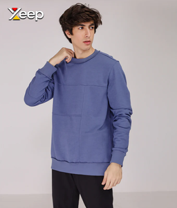 XEEP Jersey Personalizado de Manga Larga para Hombre, de Poliéster/Algodón, con Cierre Frontal y Logotipo Bordado, Tejido de Punto, 180 Gramos - Product Image 4