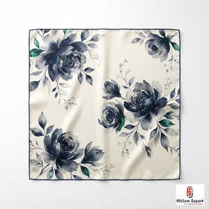 Wholesale Custom Printed Short <b>Scarf</b> Fabric High Quality OEM ODM White Label Textile Manufacturer Fashion Accessories Export - Product Image 1