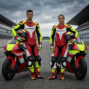Traje de Cuero para Motociclismo Personalizado OEM, Equipo de Pista para Hombre y Mujer, Secado Rápido, Protección con Armadura, Venta al Por Mayor - Product Image 5
