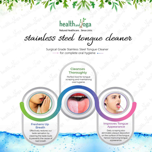 HealthAndYoga SteloSwipe Premium Surgical Steel Tongue Scraper with Color Coded Hygienic Steel Handles - Product Image 6