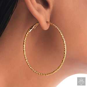 Prao ต่างหูแบบห่วงตัดด้วยตัวเองตัวหนาดีไซน์ทันสมัยสำหรับสไตล์ที่เป็นเอกลักษณ์ - Product Image 3