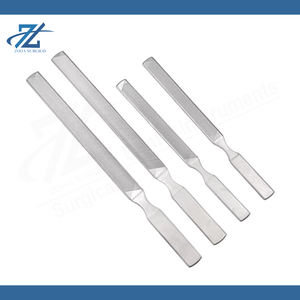 Lime à ongles professionnelle double face en acier inoxydable, grain 100, réutilisable, outil de manucure et pédicure avec motif droit - Product Image 3