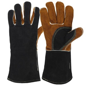 Guantes de Trabajo de Seguridad Largos de Cuero Vacuno Resistente al Calor de 14 Pulgadas para Soldador - Product Image 4