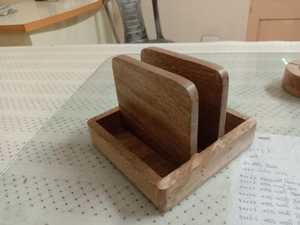 Rustic Wooden Coaster Set Natural Wood Tea Cup Mats for Home Decor and <b>Table</b> Protection At Best Price - Product Image 1