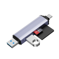 Lecteur de cartes mémoire FEIXUAN personnalisé 2-en-1 TF/SD USB 3.0 5 Gbps à transmission haute vitesse pour téléphone portable et ordinateur portable