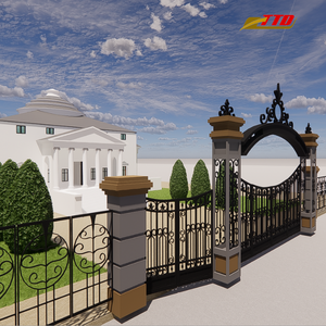 Portails en fer forgé automatiques modernes et élégants pour villas, conçus pour les allées et entrées de luxe. - Product Image 6